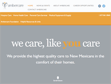 Tablet Screenshot of ambercare.com